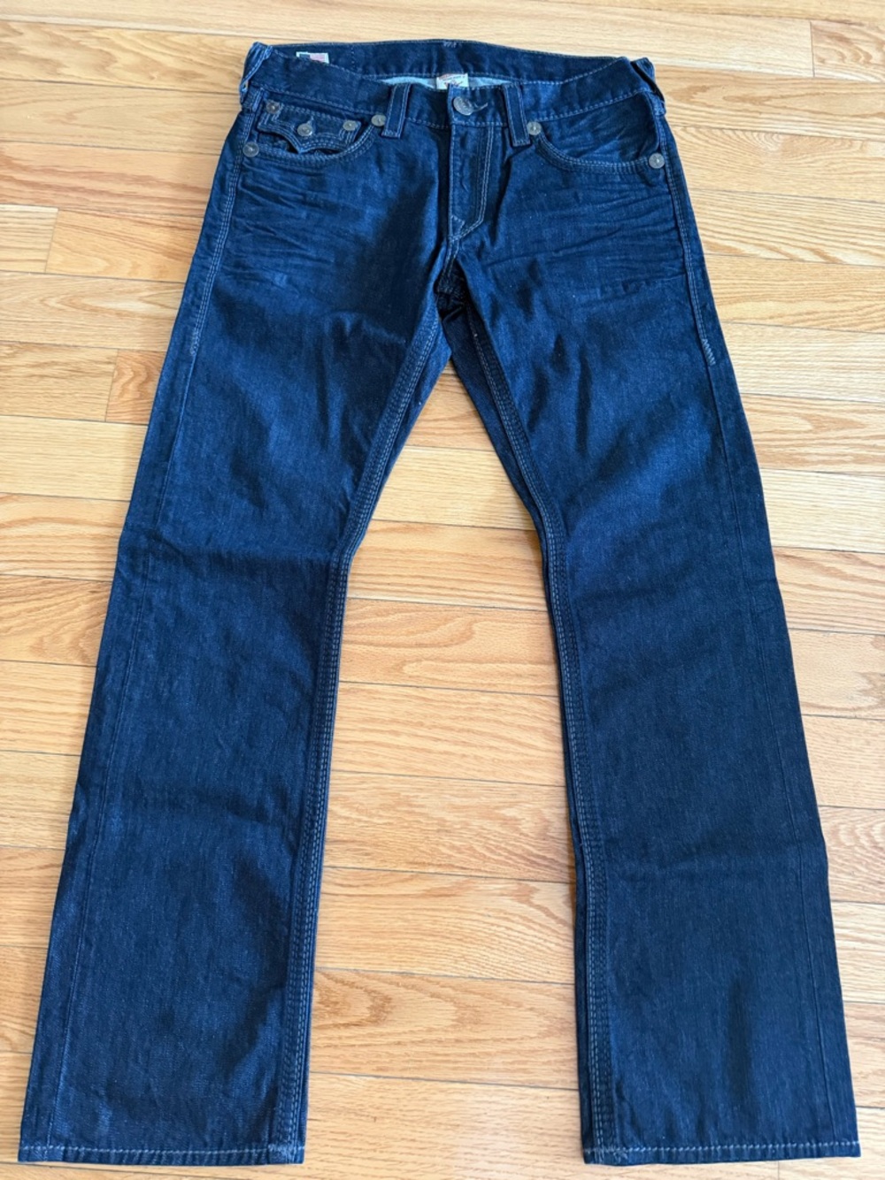 True Religion Men's Deep Indigo Straight Jeans